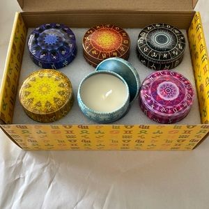 Candles 12 constellation scented yoga home decoration NWT 2.5 oz scents in photo